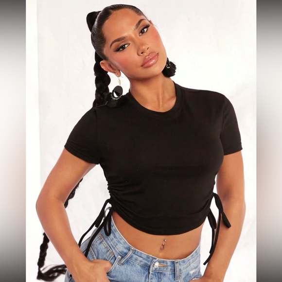 Drawstring Crop Top - Picture 3 of 6